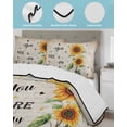 thumbnail image 4 of Sunflower Twin Size Down Alternative Comforter, Lightweight Comforter Quilt Bedding Set with Pillow Shams Vintage Summer Botanical Bee Spring Floral All Seasons Bed Comforter Duvet Insert 68"x86", 4 of 7