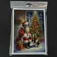 thumbnail image 3 of Basset Hound and Santa Claus Greeting Cards Pack of 8 7 in x 5 in, 3 of 3