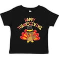 thumbnail image 3 of Inktastic Happy Thanksgiving Cute Turkey in Pilgrim Hat Boys or Girls Toddler T-Shirt, 3 of 5