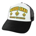 thumbnail image 1 of ThisWear Mardi Gras Gifts Mardi Gras Hat Throw Me Beads Fleur-de-lis Gifts Mardi Gras Clothes Trucker Hat, 1 of 1