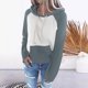 thumbnail image 4 of Gibobby Sudadera de Manga Larga Sudaderas con capucha informales para mujer Bloque de color Sudaderas con cordón de manga larga Tops ligeros con bolsillo （Gris， L), 4 of 5