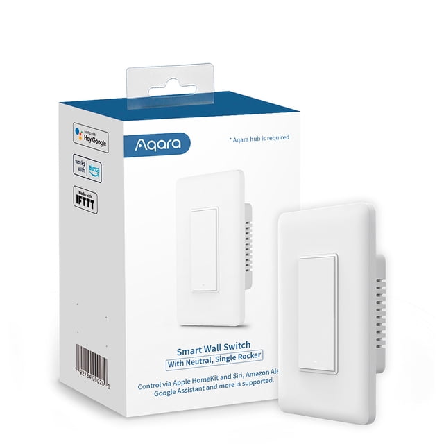 Interruptor de Luz Inteligente Aqara Compatible con Alexa Apple HomeKit Google Assistant