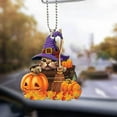 thumbnail image 5 of Halloween Pumpkin Car Home Pendant, Halloween Decor, Rear View Mirror Charm Auto Rearview Mirror Pendants for Car Patios Garden Cafes Style E, 5 of 7