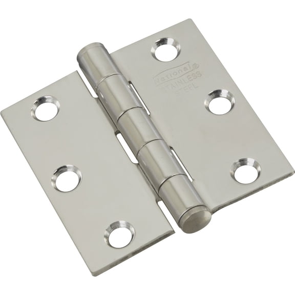 National Hardware N276-972 V514 Door Hinges in Stainless Steel, 2 pack