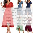 thumbnail image 2 of NTACZA Summer Dresses Dressy Wedding Guest Dress Flowy Midi Faux-Wrap Short Sleeve V-Neck Size S, 2 of 5