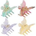 thumbnail image 1 of ORUYROP Butterfly Clips for Hair, Medium Claw Butterfly Hair Clips for Women and Girls with Celluloid Leopard Print, 4 Color Hair Claw Clip Available (4 Packs) (Color B), 1 of 6