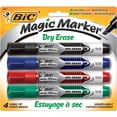 thumbnail image 2 of Bic Corporation GELITP41AST Magic Marker Brand Low Odor & Bold Writing Dry Erase Markers- Assorted- 4/Pk, 2 of 8