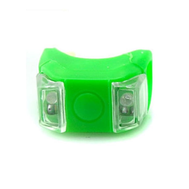 Naiovety Luz de silicona para bicicleta, linterna reutilizable, piezas para bicicleta, alto brillo, resistente al desgaste, 2 luces LED Flash Ciclismo Verde