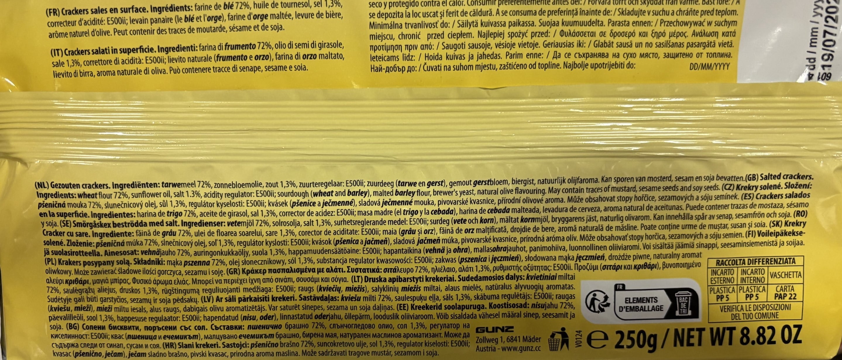 Striatini Salted Crackers