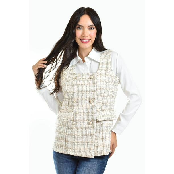 Chaleco Tweed Roman Fashion /Juvenil, 2435 (Beige) beige G