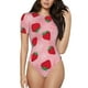 thumbnail image 1 of Balery Strawberry Body de cuello redondo de manga corta para mujer Tops de manga corta Tops básicos-Medium, 1 of 7