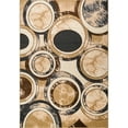 thumbnail image 2 of MDA Rug Imports Rhodes Collection Abstract Rounds Area Rug 2'1'' x 3'3'' - Gray/Beige, 2 of 5