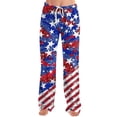 thumbnail image 5 of 250th Anniversary Pajama Bottoms for Women Patriotic Graphic Lounge Long Pj Pants 4th of July Holiday Relaxed Fit Comfy Pants, 5 of 6