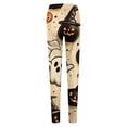 thumbnail image 4 of Halloween Clothes for Women Warm Stretchy Artistic Printed Autumn Winter Halloween Leggings for Women, 4 of 5
