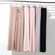 thumbnail image 3 of Pantalones holgados de verano para mujer, pantalones de pierna ancha negros hasta el tobillo de seda de hielo suave, pantalones de talle alto grises y caqui para mujer 2024, 3 of 5