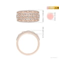 thumbnail image 4 of ANGARA Natural Lace Pattern Broad Anniversary Ring in 14K Rose Gold for Women (Size-1.95mm| Color-I-J| Clarity-I1-I2) | Anniversary, Jewelry Gift for Women | Natural Diamond Ring, 4 of 8