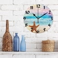 thumbnail image 3 of GZHJMY Starfish on Beach Wall Clock,Silent Non Ticking 10 Inch Battery Operated Round PVC Wall Clocks for Kitchen,Home,Bedrooms,Office Decor, 3 of 6