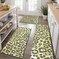 thumbnail image 2 of Yellow Leopard Print Pattern Kitchen Rugs Sets Of 3,Kitchen Runner Rugs Non Skid Washable,Decorative Kitchen Floor Mats for Kitchen,Sink,Laundry,17"x30"+ 17"x47" + 17"x59", 2 of 6
