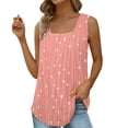 thumbnail image 1 of adviicd Workout Tank Tops Woman Women's Sleeveless Tank Top Fitting Scoop Neck Ribbed Knit Basic Cami Shirts Pink,M, 1 of 5