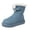 Blue, variant on Winter Boots for Women Slip on Warm Fuzzy Lined Casual Thick Sole Wide Width Round Toe Lightweight Ankle Snow Booties