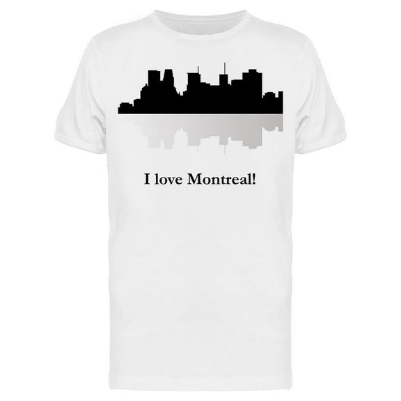 I Love Montreal Skyline, Shadow T-Shirt Men -Image by Shutterstock Men T-Shirt, Male XX-Large