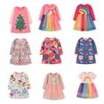 thumbnail image 2 of Vestido de otoño para niñas, colorido traje de princesa arcoíris, manga larga para niñas, fiesta de cumpleaños, graduación, vestido para niñas adolescentes zhangyuxiang unisex, 2 of 2
