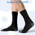 thumbnail image 2 of 10 Pairs Men's Moisture Control Crew Socks, DISEN Cushioned Athletic Work Boot Socks, Size 7-11.5, Black/White, 2 of 7