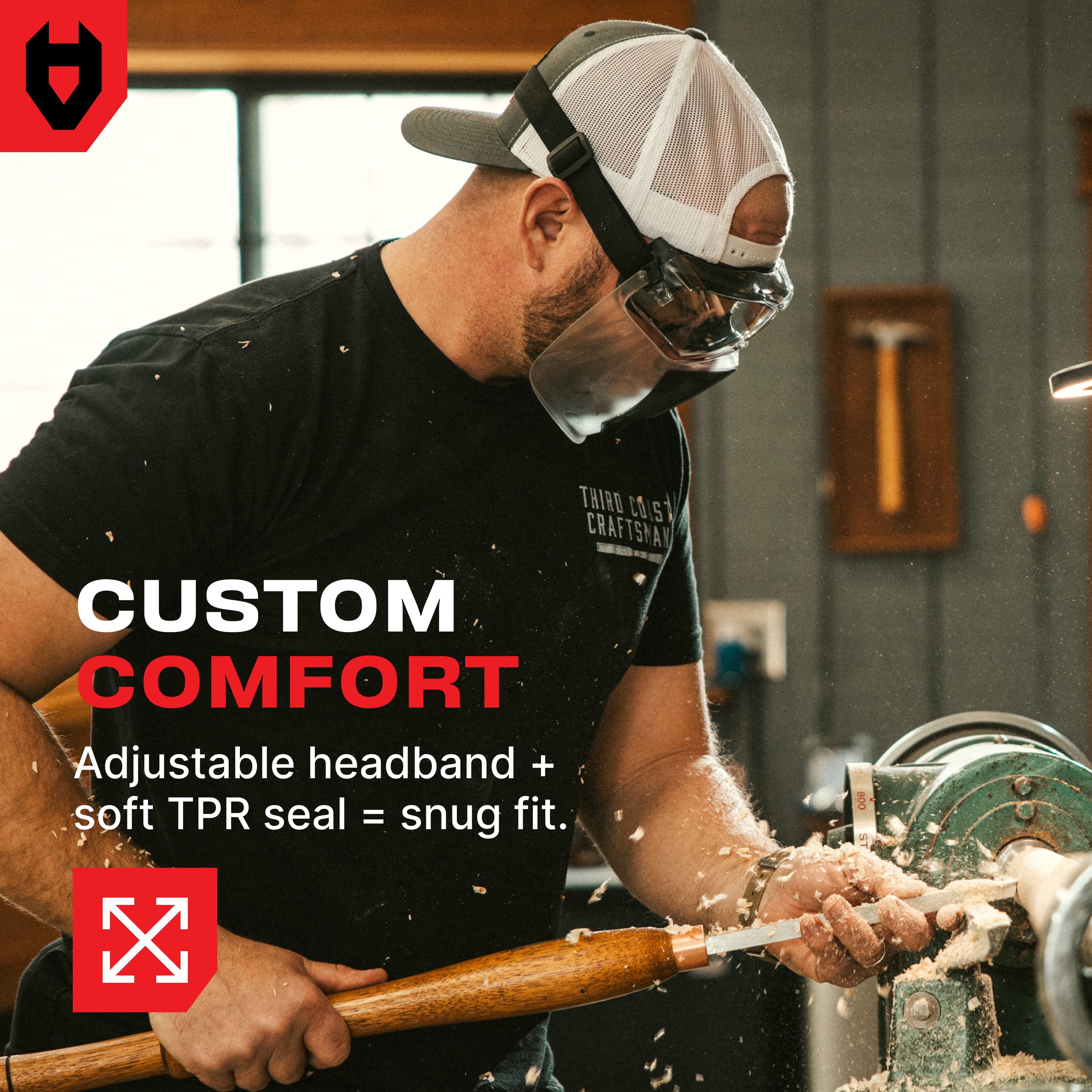 NoCry Safety Face Shield Mask for Work with Premium Anti Fog and Anti Scratch Technology — Durable ANSI Z87.1 Certified Grinding Face Shield with Extreme Impact Resistance