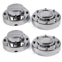 PIT66 Wheel Center Caps Alloy Hub Caps 2 Front 2 Rear Chrome Fit for 2011-2016 Dodge Ram 3500 1-TON Dually Alcoa