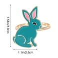 thumbnail image 3 of Horivan Easter Bunny Metal Napkin Rings Colorful Enamel Table Decor for Easter Dinner Party, Western Restaurant Dining, Holiday Table Setting, Festive Napkin Holder, 3 of 6