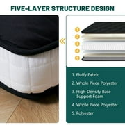 Japanese Floor Mattress, Futon Mattress, Foldable & Portable, Roll Up Mattress Tatami Mat Sleeping Pad with Storage Bag