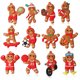 thumbnail image 3 of Mini árbol de Navidad colgantes adornos de dibujos animados hombre árboles de Navidad figuras colgantes juguetes decoración artesanal, C 12 piezas Guardurnaity HA008986-01, 3 of 6