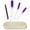 Purple Nail Files & Plum Manicure, variant on Alban Czech Glass Nail File Set with Manicure Stick & Vegan Leather Cosmetic Case (Yellow-Green Nail Files, Green Manicure Stick & Cream Cosmetic Case)