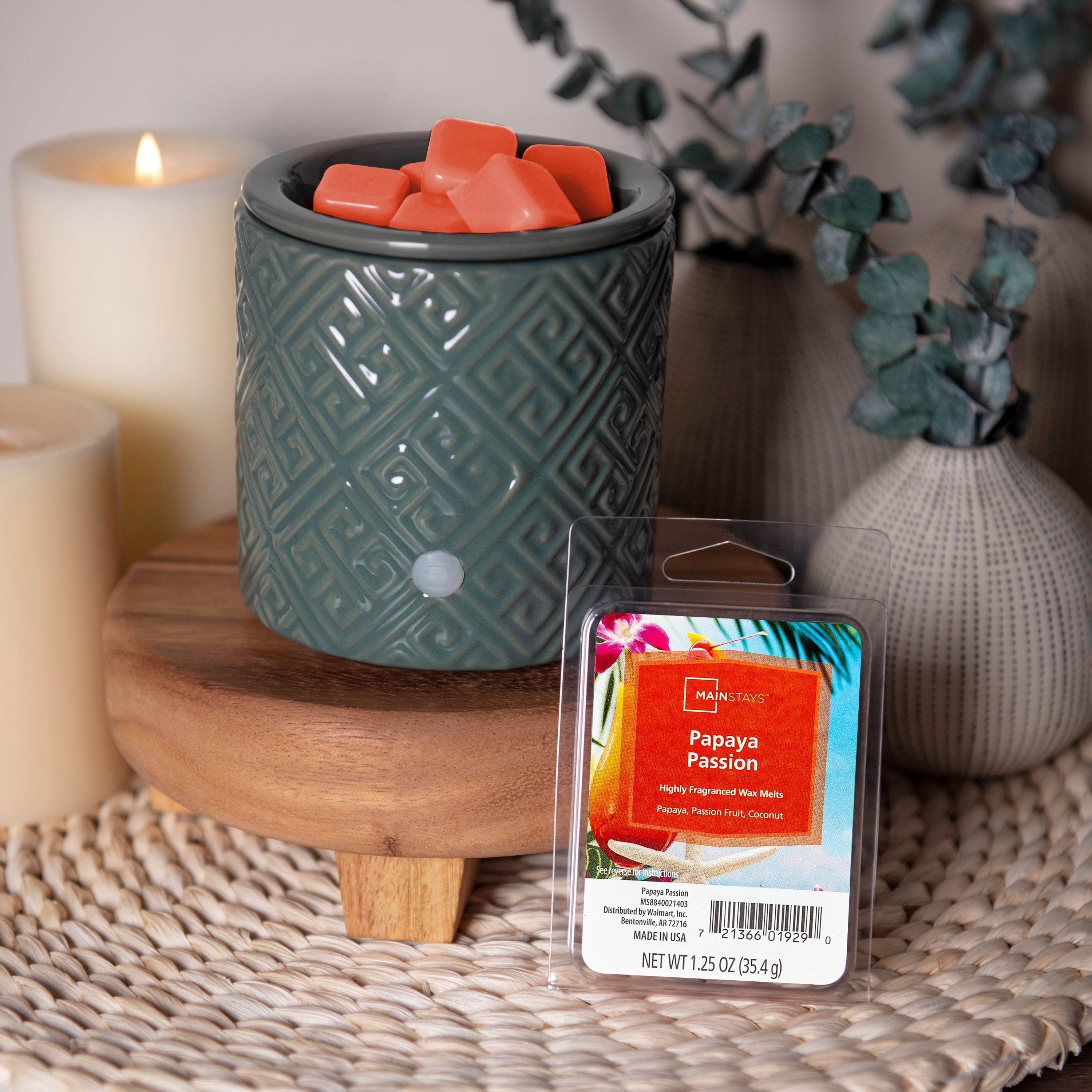 (6 pack) Mainstays 6 Cube Wax Melts, Papaya Passion, 1.25 oz