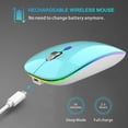 thumbnail image 6 of TENMOS Wireless Bluetooth Mouse Rechargeable Silent Mouse LED Mouse with USB Receiver, 6 of 8