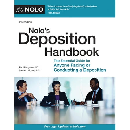 Pre-Owned Nolo's Deposition Handbook: The Essential Guide for Anyone Facing or Conducting a Deposition (Paperback) 1413325629 9781413325621