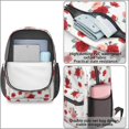 thumbnail image 4 of Pioneer Flower Floral Print Pattern 17" School Backpacks for Teens,Waterproof Oxford Fabric,S-Shape Padded Straps for School,Travel,Hiking,Camping, 4 of 6