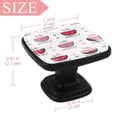 thumbnail image 3 of 4 Pcs Square Cabinet Handle Cupboard Knob Drawer Pulls Handle Watermelon Drawer Knobs with Screws Furniture Decoration, 3 of 5