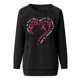 thumbnail image 5 of ICHUANYI Clearance Women Casual Long Sleeve Round Neck Tops Loose Shirts Blouse Print Sweatshirt(Black, L) ICHUANYI WER2023081013887, 5 of 6