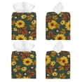 thumbnail image 2 of Goofa Fall Daisy Leaf Nuts Tissue Box Cover PVC Leather Tissue Holder Square Facial Tissue Case Facial Paper Organizer Dispenser for Bathroom, Vanity Countertop, 2 of 8
