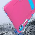 thumbnail image 7 of ELEHOLD Rugged Hybrid Case for Samsung Galaxy Tab S9 Plus 12.4 Inch, Tri-Layers Hard PC Soft Silicone Hidden Kickstand Anti-Scratch Shockproof Heavy Duty Case for Samsung Tab S9+ 2023,Rose+Blue, 7 of 7