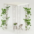 thumbnail image 2 of 6x9ft Wedding Canopy Chuppah Square Metal Backdrop Stand with Removable Roof Cover White, 2 of 9