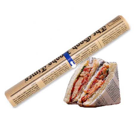 1Pack Non-stick Waterproof Greaseproof Baking Paper  Air Fryer Steaming Grilling Bread Burger Sandwich Food Wrap Paper Cookie Cooking Tool Brown