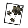 thumbnail image 4 of Adorno colgante de decoración artística de pared de Metal con flores, escultura de pared Floral, placa de pared de hierro para cocina, hogar, oficina,, 4 of 8