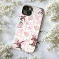 thumbnail image 5 of Cute Pink Curious Monkey Phone Case, Girly Retro Gingham Design, Kawaii Babycore iPhone Case, Fits iPhone 16 15 14 13 12 11 Pro Max Mini, 5 of 6