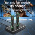 thumbnail image 2 of USB 3.1 Dual-Bay SSD Docking Station M.2 SATA NVME Solid State Drive PC Reader, 2 of 8