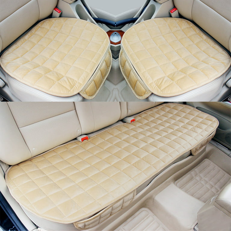 Doolland Winter Front and Rear Car Seat Cushion Nonslip Car Interior Seat  Cover Pad Mat Fit for Auto Vehicle