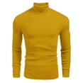 thumbnail image 2 of Miluxas Mens Turtleneck Slim Fit Sweater Long Sleeve Cable Knitted Twisted Pullover Soft Casual Winter Tops for Men Yellow, 2 of 8