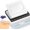 White, variant on 10 Hole Punch Binding Machine for Planners with 10 Multi-Color Binder Rings, 30 Holes on A4, 20 Holes on A5, 26 Holes on B5, 10 Sheet Capacity (Pale Blue)