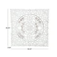 thumbnail image 4 of DecMode Traditional Wood Square White Handmade Wall Décor with Carved Mandala Design, 36"W x 36"H, 4 of 14